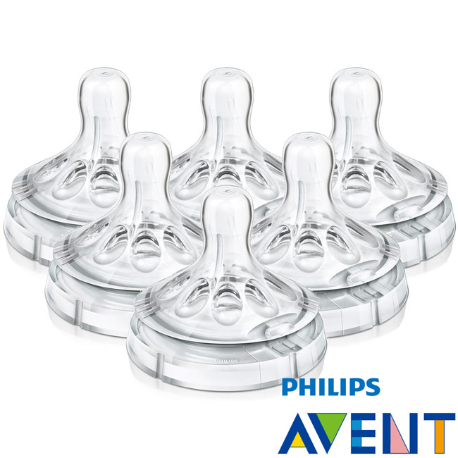 PHILIPS AVENT 親乳感防脹氣可調流量奶嘴(一字孔)雙入x3