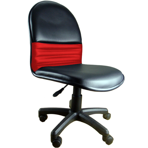 黑紅皮質辦公椅/電腦椅
