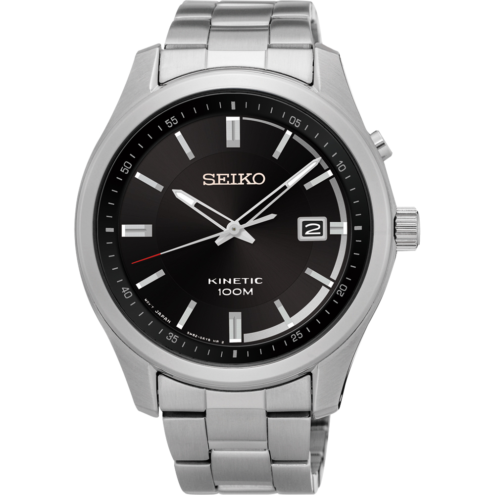 SEIKO KINETIC 都會人動電能腕錶(SKA719P1)-黑/42mm