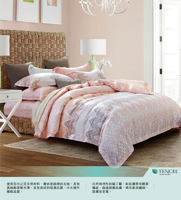 Ania Casa 格蕾絲 天絲 100% TENCEL 加大鋪棉兩用被套床包四件組