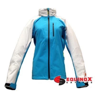EQUINOX 輕量防水透溼戶外運動風衣-女款藍白