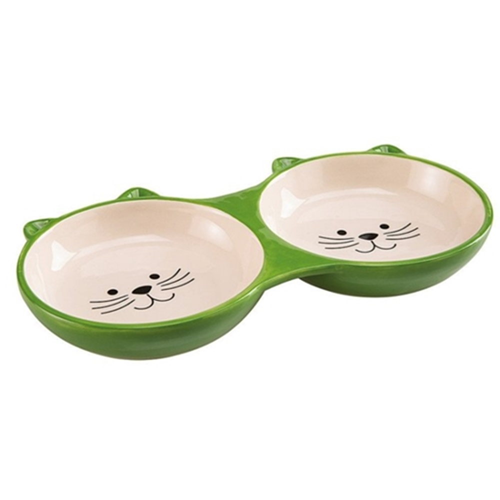義大利ferplast飛寶 IZAR愛莎雙槽貓咪陶瓷碗