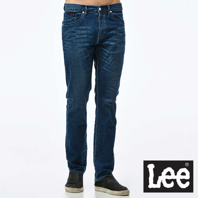Lee 牛仔褲 726中腰舒適小直筒牛仔褲-男款-藍