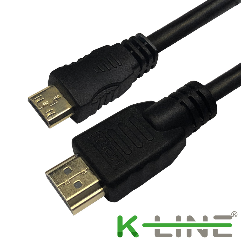 K-Line Mini HDMI to HDMI 4K影音傳輸線( 1.8M/2入組)