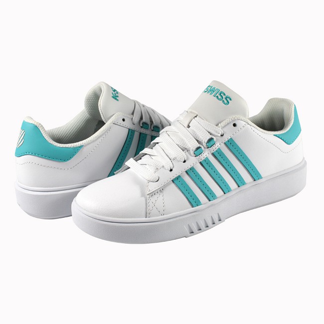 K-SWISS Pershing Court CMF 休閒運動鞋-女-白/藍綠