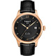 TISSOT 天梭 官方授權 Le Locle COSC天文台認證機械腕錶-黑x玫瑰金框/39mm product thumbnail 1