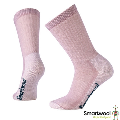 【美國 SmartWool】美麗諾羊毛 輕量避震戶外中長襪(2入)_木玫粉