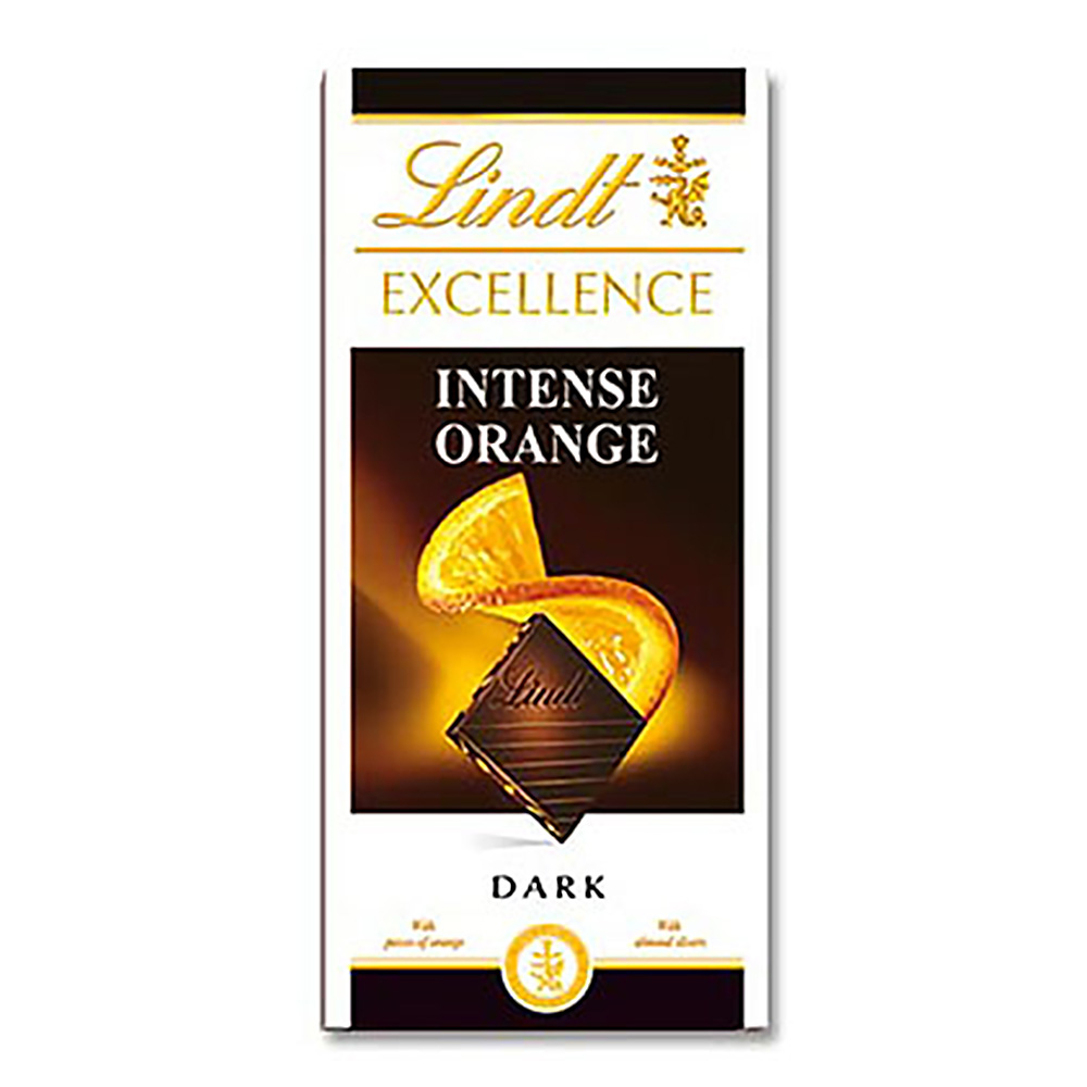 瑞士蓮LINDT 極醇系列香橙杏仁巧克力片(100g)