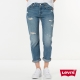 Levis 女款 上寬下窄 Taper 中腰排扣牛仔長褲 硬挺厚磅 product thumbnail 1