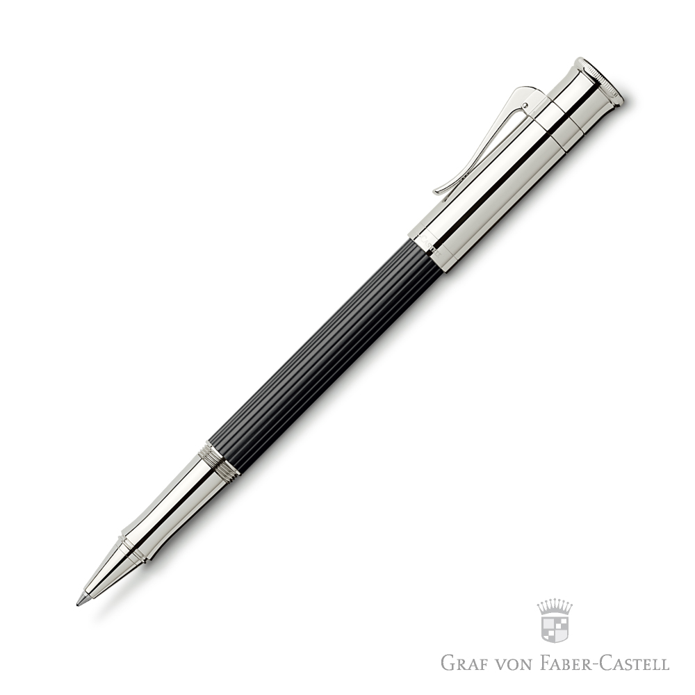 GRAF VON FABER-CASTELL 經典系列鍍白金黑檀木鋼珠筆