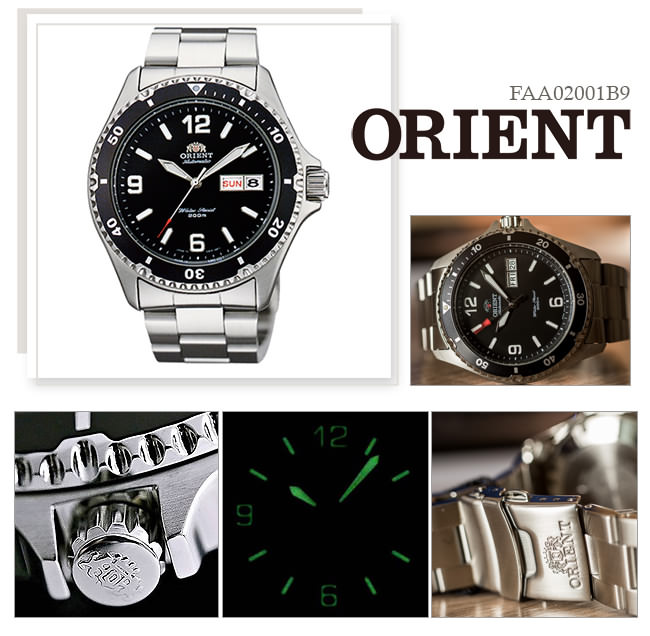 ORIENT 尖峰時刻自動上鍊機械運動腕錶(FAA02001B9)-黑/41.5mm