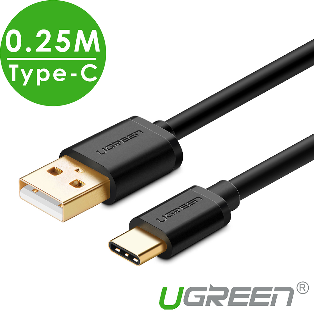 綠聯 USB Type-C手機傳輸線- 0.25M