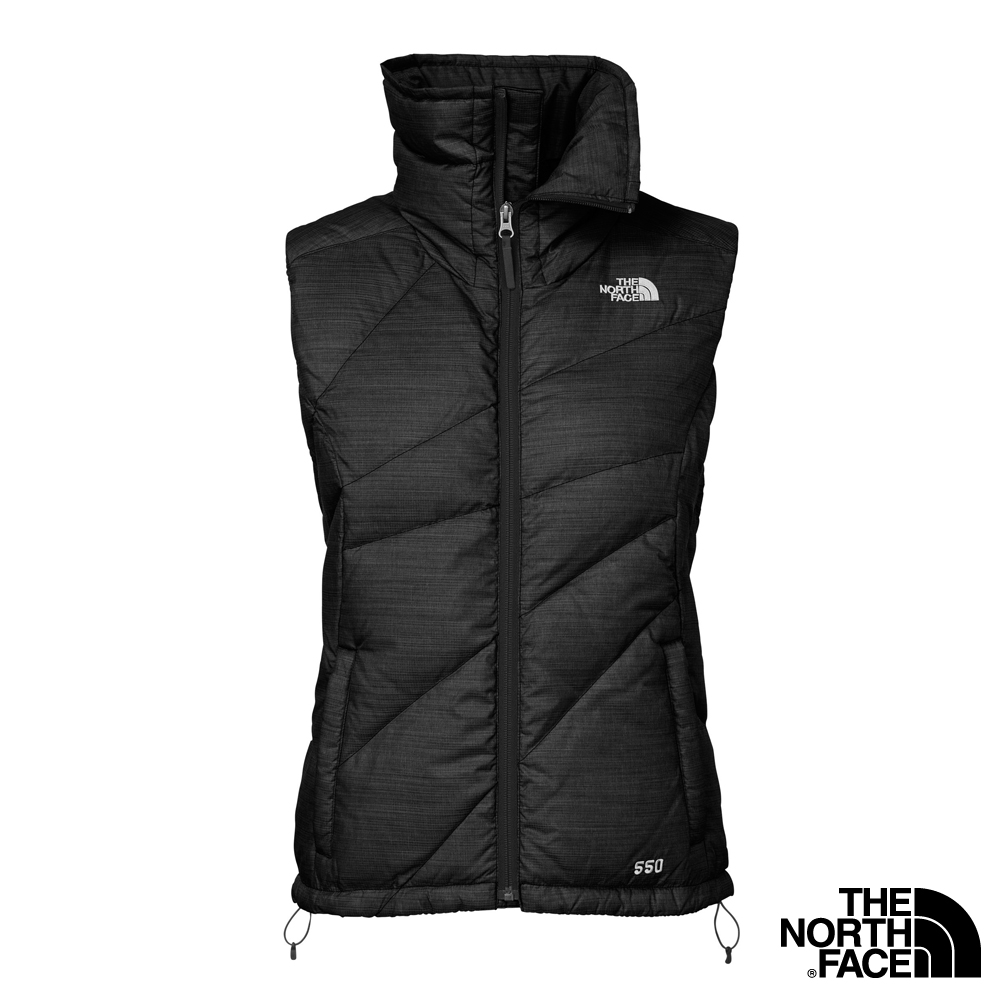 The North Face 女 550FILL 羽絨保暖背心 黑