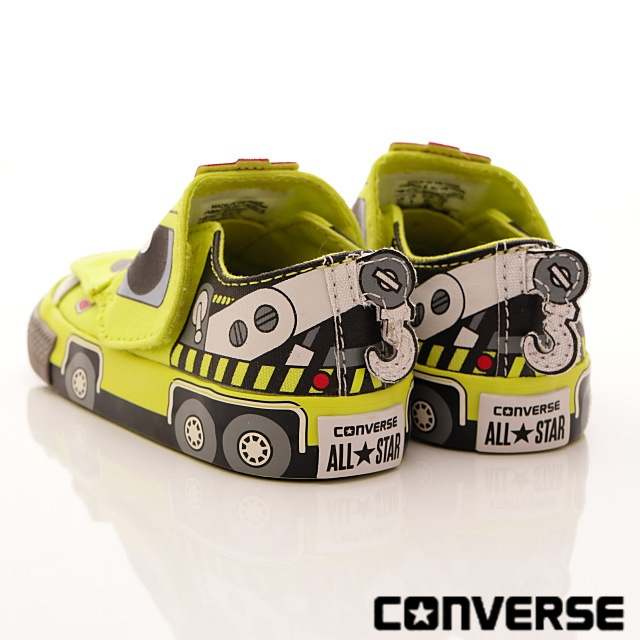 converse童鞋 救援車童趣設計款 58191黃(小童段)T2