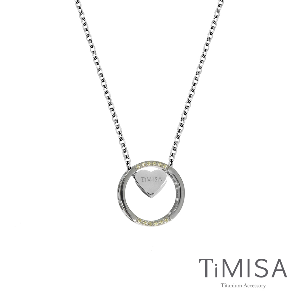 TiMISA《幸運心指輪》純鈦項鍊(E)-(雙色)