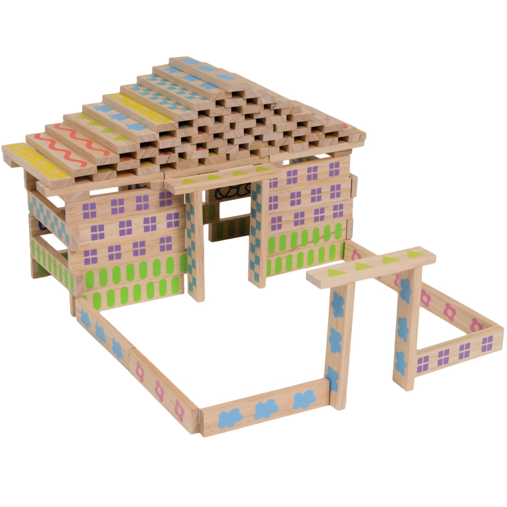 法國Boikido木製玩具-蓋房子100片
