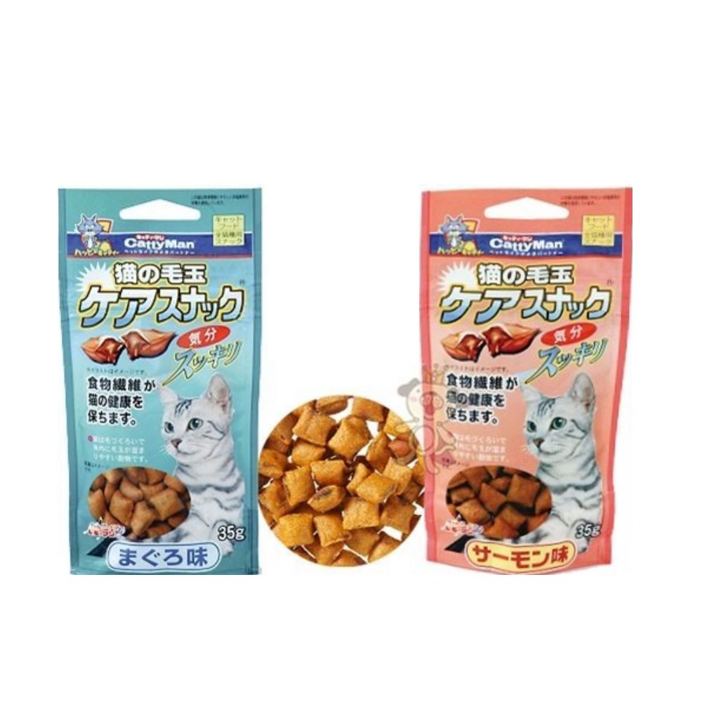 日本CattyMan《貓用．潔牙化毛餅乾》35g  (兩包組)