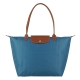 LONGCHAMP 經典摺疊款式長提把水餃包(大/冰藍) product thumbnail 1