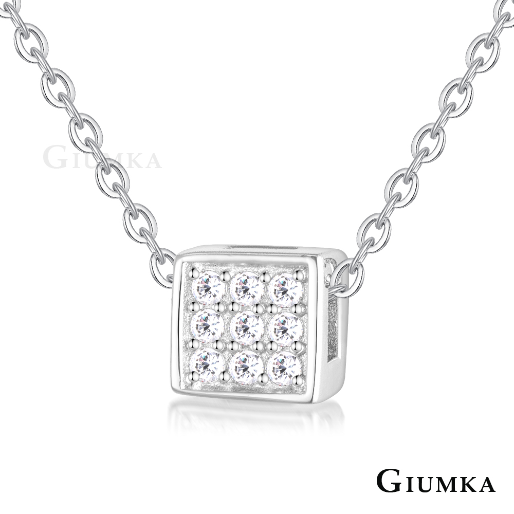 GIUMKA 925純銀項鍊 小方塊 純銀女鍊