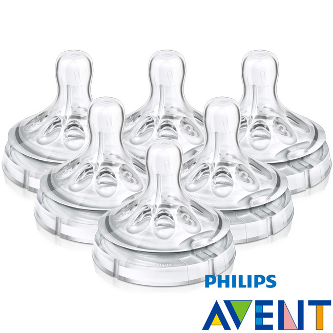 PHILIPS AVENT 親乳感防脹氣奶嘴(三孔)雙入x3