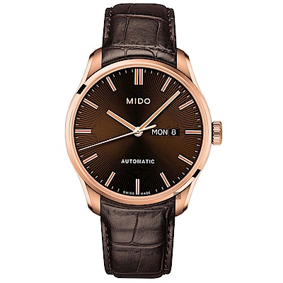 MIDO 美度 官方授權 Belluna Gent 經典日期機械錶 送禮推薦-42mm M0246303629100