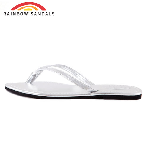 Rainbow Sandals美國金屬感夾腳休閒拖鞋-銀色