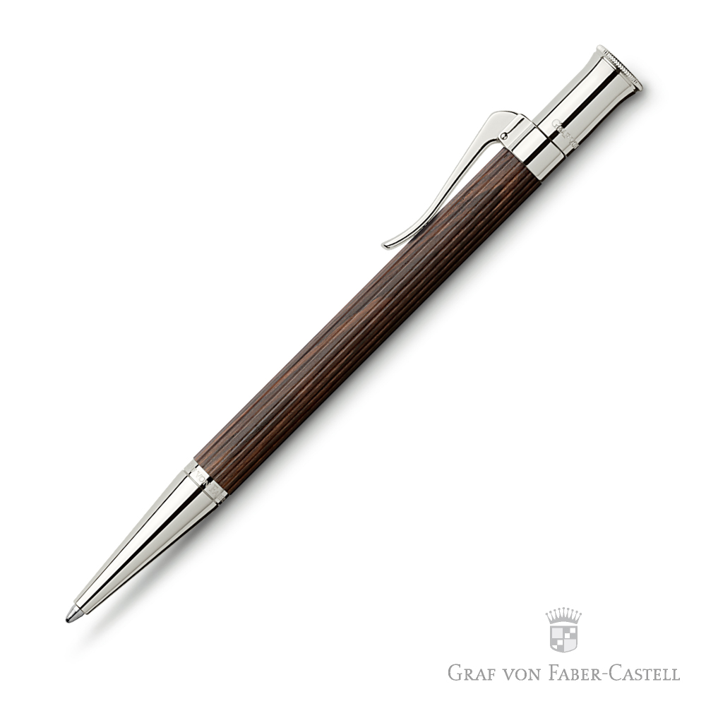 GRAF VON FABER-CASTELL 經典系列鍍白金非洲烏木原子筆