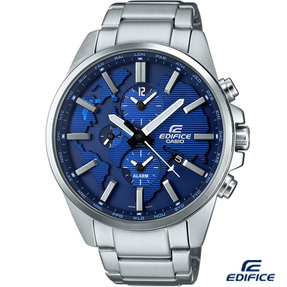 EDIFICE 多功能鬧鈴腕錶(ETD-300D-2A)-藍/46.3mm