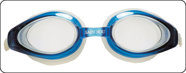 泳裝 泳鏡 寶藍色平光防霧泳鏡 聖手牌