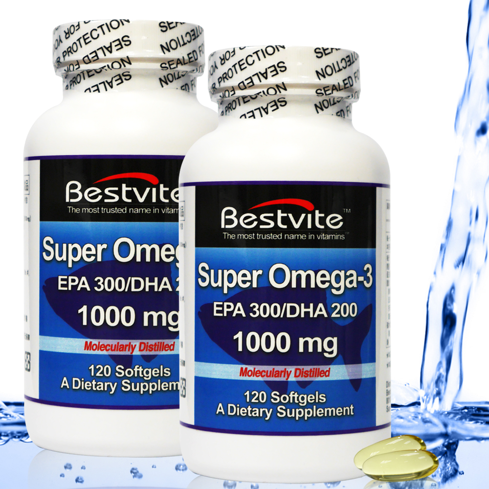 【美國Bestvite】必賜力超級OMEGA-3魚油膠囊2瓶組 (120顆*2)