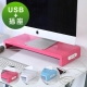 BuyJM 粉彩USB+插座鐵製桌上架/螢幕架(55.5x23x7.5公分)-DIY product thumbnail 1