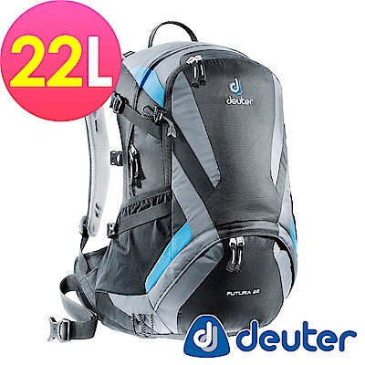 【ATUNAS 歐都納】德國DEUTER 網架直立式透氣登山後背包22L/34204黑灰