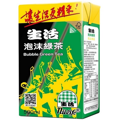生活 泡沫綠茶(500mlx24入)