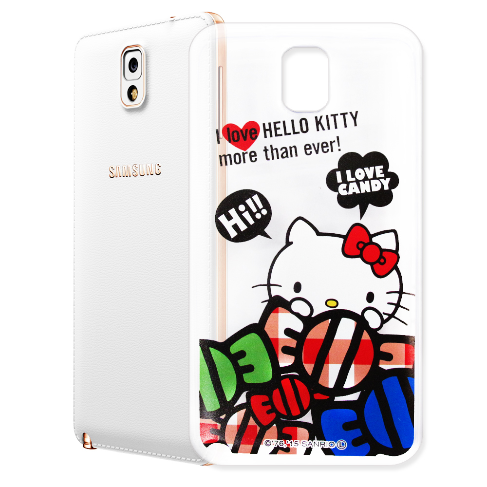 Hello Kitty Samsung Galaxy Note 3 透明軟式殼 糖果款