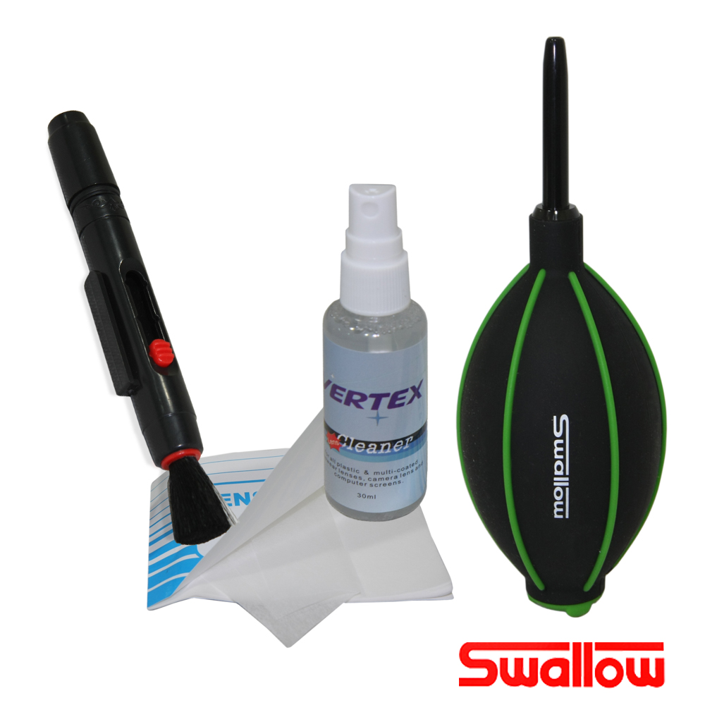 Swallow 清潔組合3 -吹球+拭鏡筆+清潔液+拭鏡紙