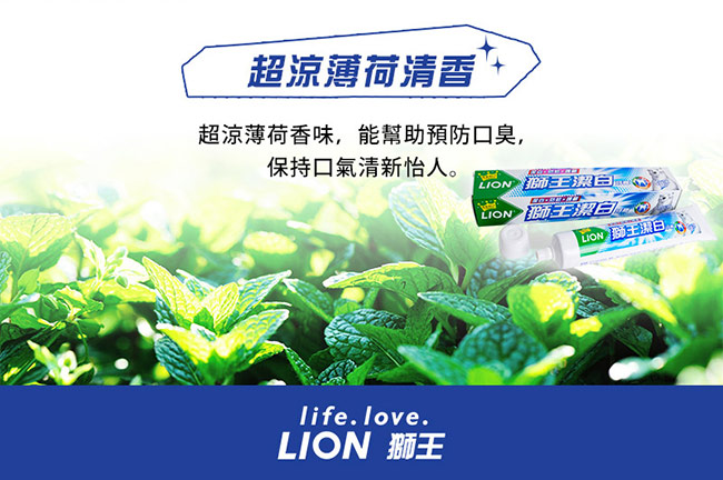 日本獅王LION 潔白牙膏 超涼 200g