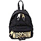 MOSCHINO 菱格衍縫尼龍迷你後背斜背兩用包(黑色) product thumbnail 1