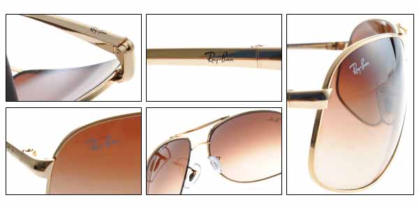 RAY BAN太陽眼鏡 經典品牌/金-漸層棕色#RB3387 00113(大版)