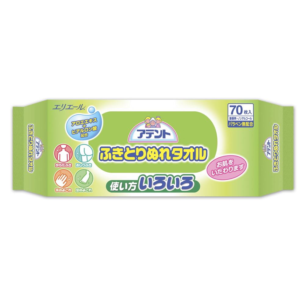 日本大王Attento柔膚濕紙巾(70片/包)
