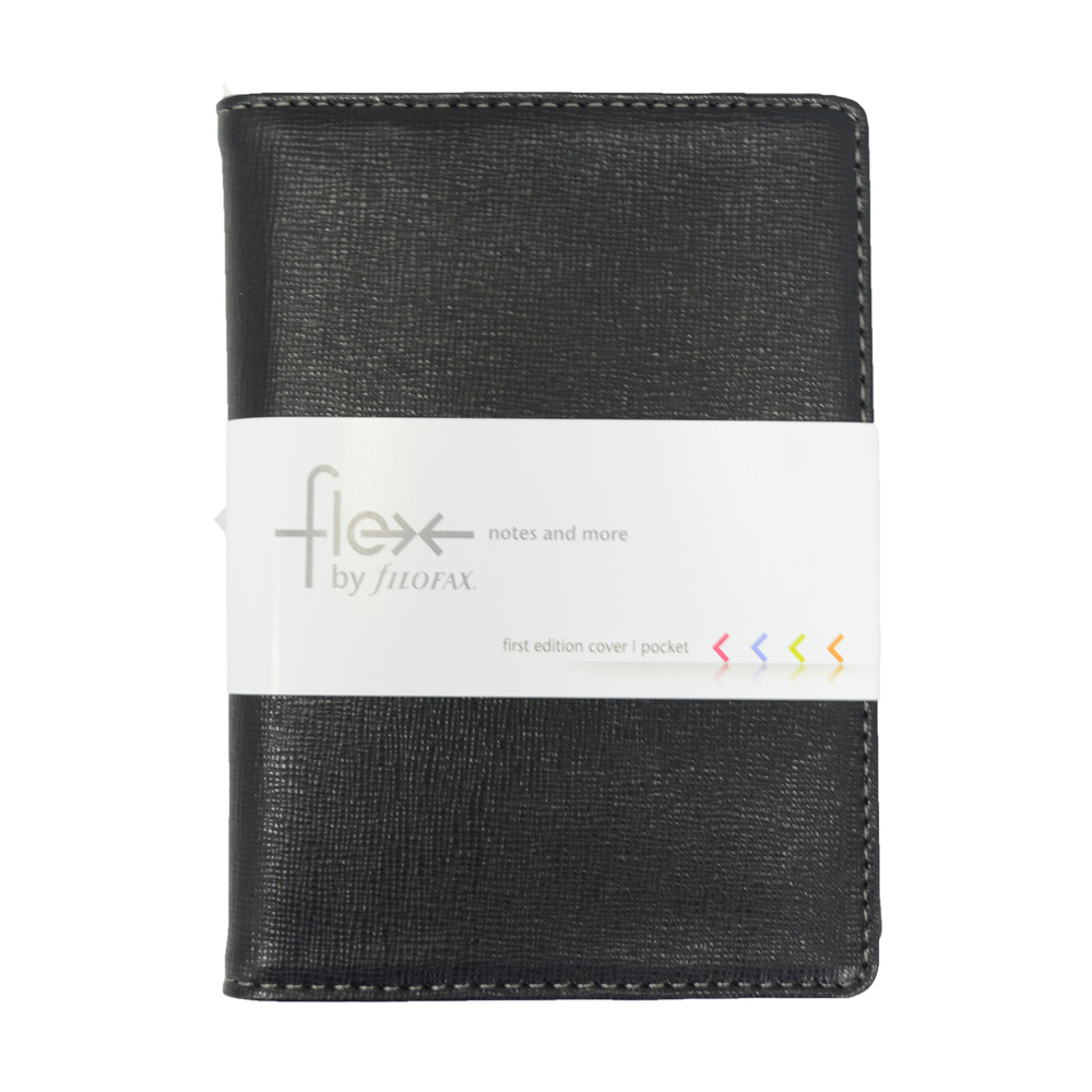 filofax FLEX 口袋型手冊 木質紋 黑