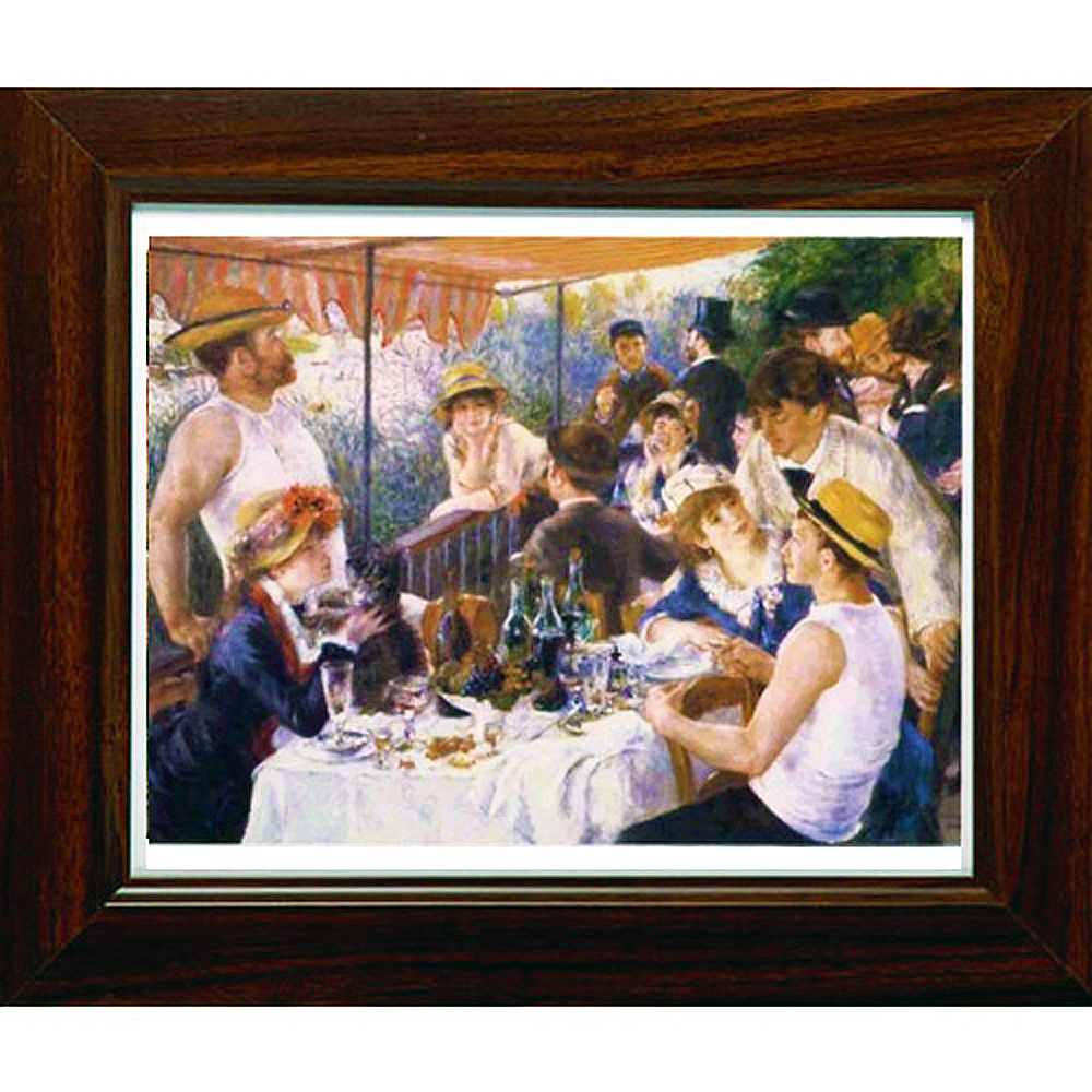 開運陶源【船上的午宴】雷諾瓦Renoir名畫小幅