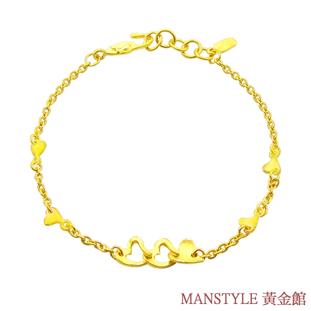 MANSTYLE 很多的愛 黃金手鍊 (約1.39錢)