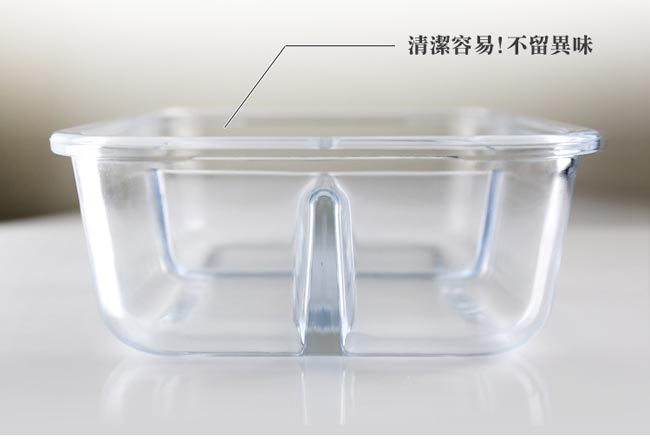 美國Winox 專利4D全隔玻璃保鮮盒圓形3格950ML(4色可選)