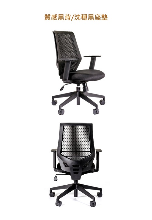【MADESK】SKOLD Chair人體工學椅/電腦椅/辦公椅/盾牌椅-質感黑背/沉穩黑