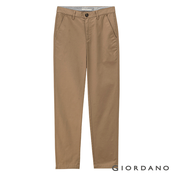 GIORDANO 男裝基本款休閒長褲-12 虎眼咖啡