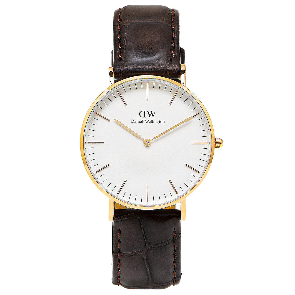 DW Daniel Wellington 經典 York女用腕錶-白/36mm