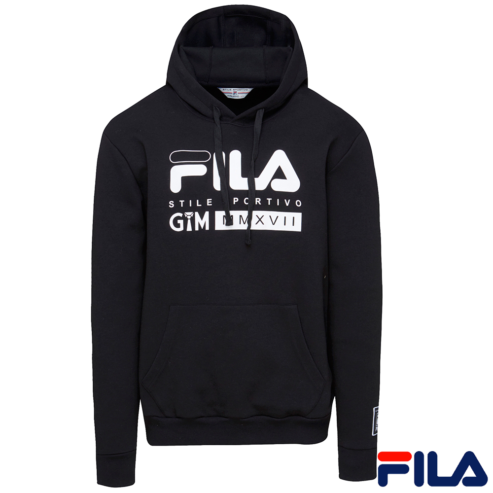 FILA x GTM 聯名款 長袖連帽T恤-黑1TER-5402-BK