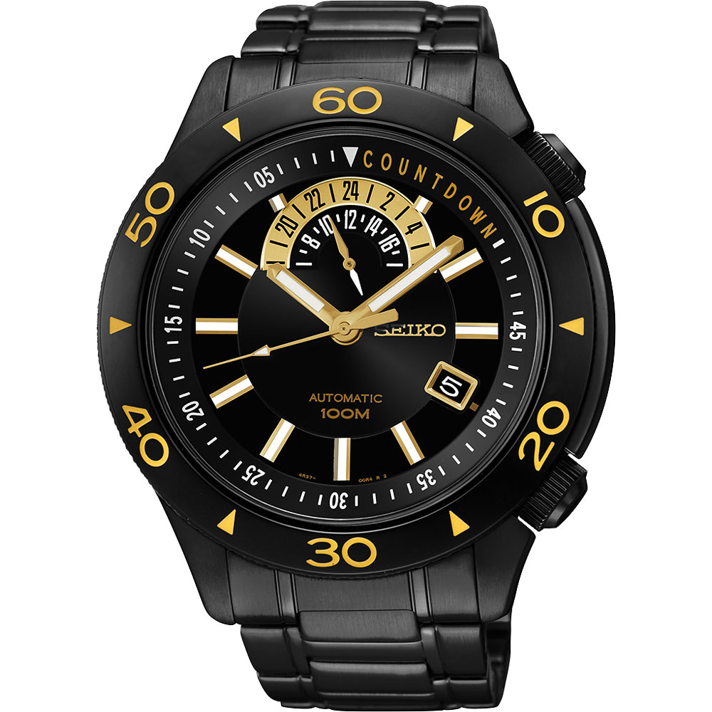 SEIKO 4R37絕地爭霸時尚機械腕錶(SSA187J1)-IP黑/45mm