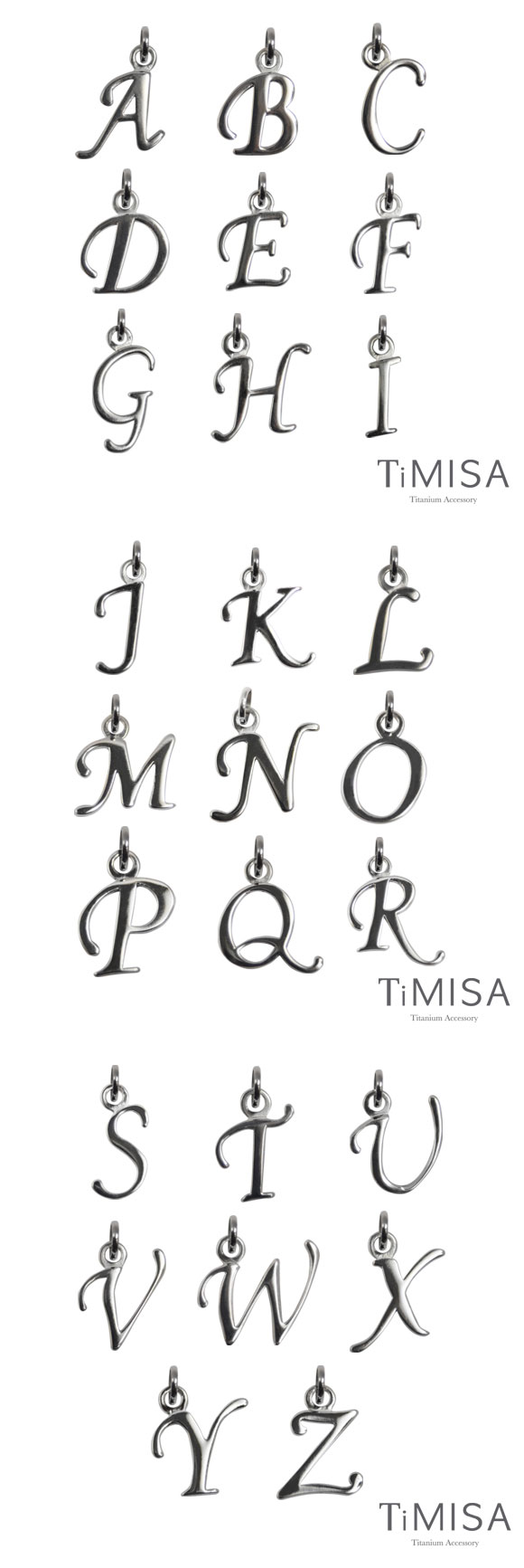 TiMISA《字母墜》純鈦項鍊(E)