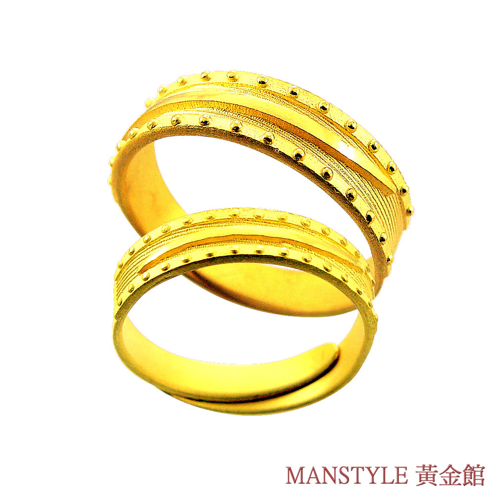 MANSTYLE 牽手 黃金對戒 (約2.79錢)